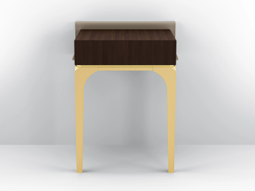 WANDA - Walnut console table with drawer by BRUNO ZAMPA - view 2